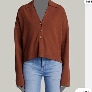 Veronica Beard Takira Terracotta Cardigan